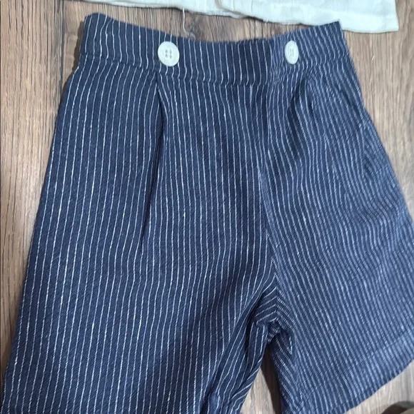 Sailor Style Baby Outfit in White and Navy - Picture 3 of 4